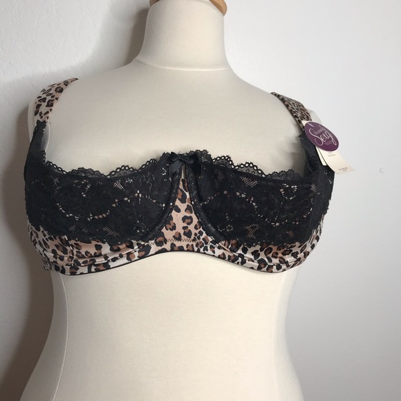 Cacique Other - Cacique Leopard Print Quarter Cup Bra 46D